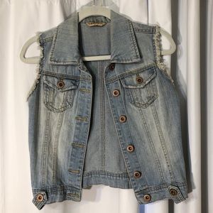Highway Jeans Distressed Denim Vest